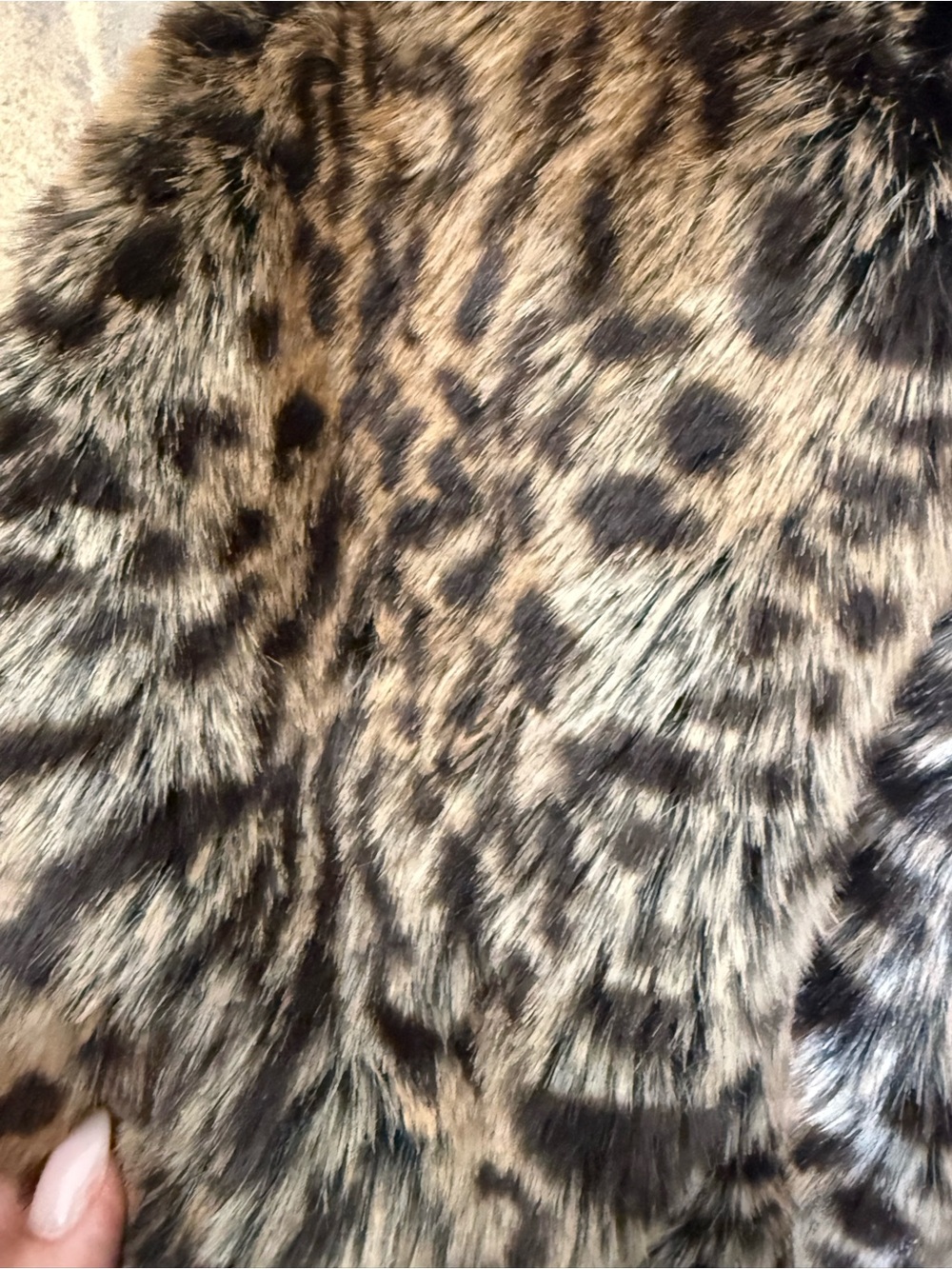 Sanctuary Faux Fur Leopard Print Coat in Brown and Black Size Small - Picture 4 of 13